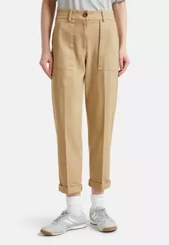 Чиносы IN STRETCH WITH ROLL-UP United Colors of Benetton, бежевый