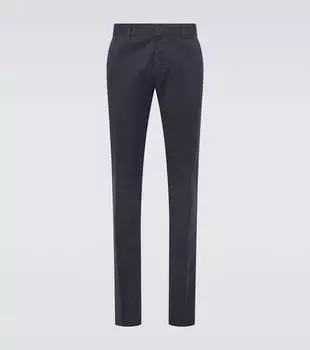 Чиносы из смесового хлопка Zegna, синий