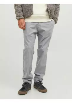Чиносы JPSTMARCO JJWINTER LC Jack & Jones, серый меланж