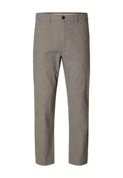 Чиносы MILES HOUNDS Selected Homme, коричневый