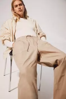 Чиносы с кулиской H&M, бежевый