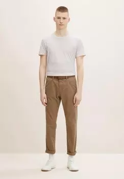 Чиносы Slim Fit Chino С Поясом Tom Tailor, цвет honey camel beige