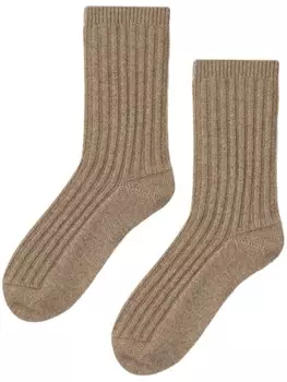 Chinti & Parker кашемировые носки в рубчик, серый