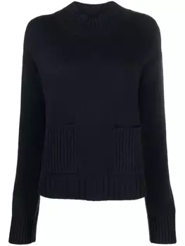 Chinti & Parker кашемировый джемпер в рубчик, синий