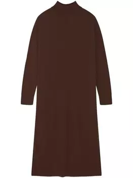 Chinti & Parker платье с высоким воротником, коричневый
