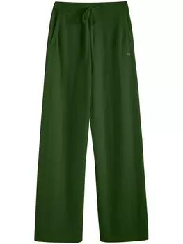 Chinti & Parker расклешенные кашемировые брюки, зеленый