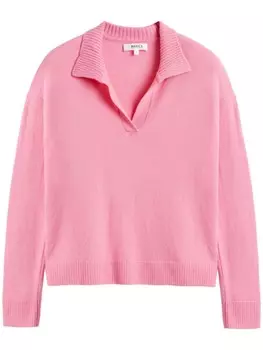 Chinti & Parker свитер с разрезом на воротнике, розовый