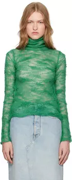 Числовая водолазка MM6 Maison Margiela, Green