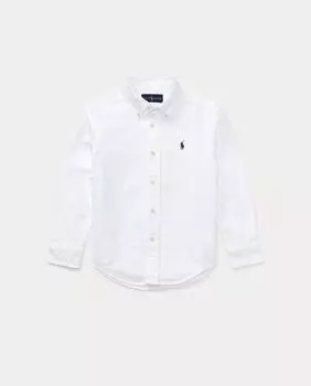 Чистая хлопковая рубашка для мальчика Polo Ralph Lauren, белый