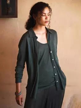 Чистая льняная рубашка tommy NRBY, хаки