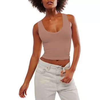 Чистая майка на бретелях Free People, розовый