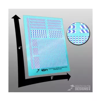 Чистая полоса опасности — светло-голубой и белый, Steel Rift - Decals, Misc