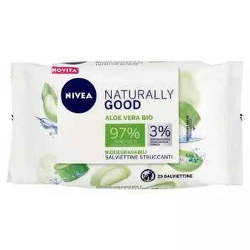 Чистые и натуральные салфетки для снятия макияжа с лица, 25 салфеток, Nivea