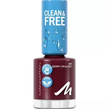 Чистый и бесплатный лак для ногтей 157 Berry Opulence Manhattan, 8 ml