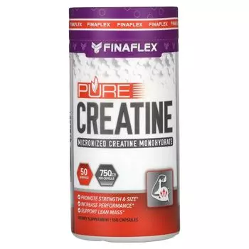Чистый креатин, 750 мг, 150 капсул Finaflex