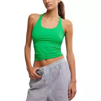 Чистый линий рейсербэк майка Free People, цвет jungle glow