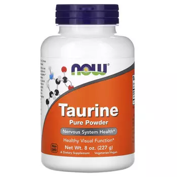 Чистый порошок таурина NOW Foods, 227 гр