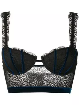 Chite' бюстгальтер-балконет с узором, черный