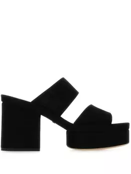 Chlo 95 мм кожаные мюли, черный