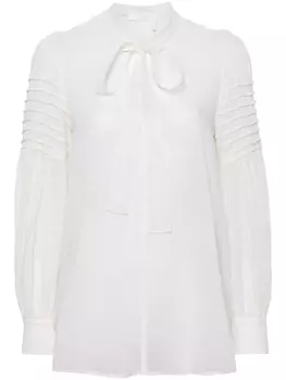 Chlo блузка со сборками, нейтральный цвет