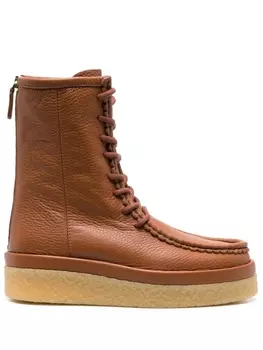 Chlo ботинки на шнуровке, коричневый