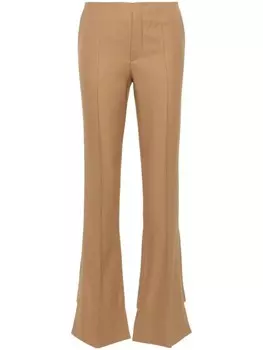 Chlo брюки bootcut со складками, коричневый