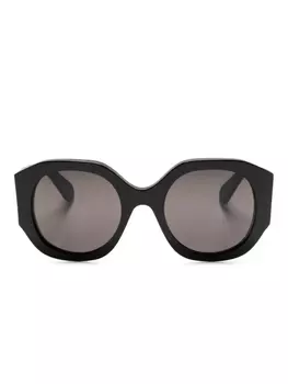Chlo Eyewear массивные солнцезащитные очки в круглой оправе, черный