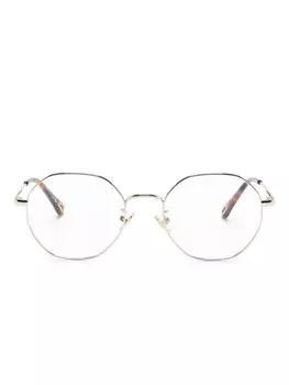 Chlo Eyewear очки в геометричной оправе черепаховой расцветки, золотистый