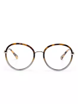 Chlo Eyewear очки в круглой оправе, коричневый