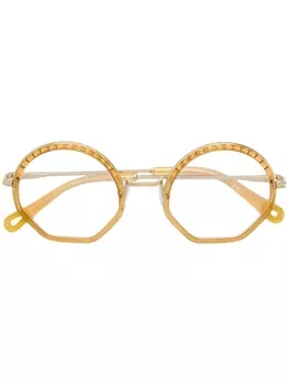 Chlo Eyewear очки в круглой оправе, металлик