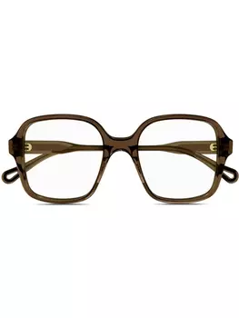 Chlo Eyewear очки в квадратной оправе, коричневый