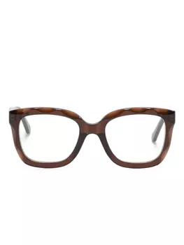 Chlo Eyewear очки в квадратной оправе, коричневый