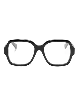 Chlo Eyewear очки в квадратной оправе с логотипом, черный