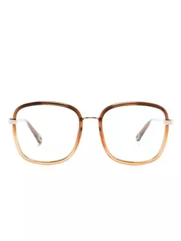 Chlo Eyewear очки в массивной квадратной оправе, коричневый