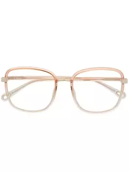 Chlo Eyewear очки в массивной оправе, оранжевый