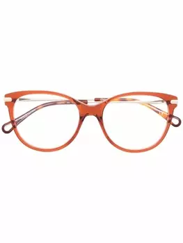 Chlo Eyewear очки в оправе 'кошачий глаз', коричневый