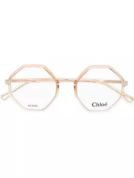 Chlo Eyewear очки в шестиугольной оправе, нейтральный цвет