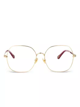 Chlo Eyewear oversized очки, золотой
