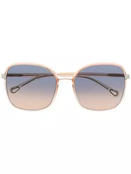 Chlo Eyewear солнцезащитные очки Franky в квадратной оправе, оранжевый