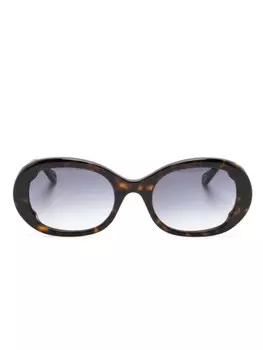 Chlo Eyewear солнцезащитные очки Havana в овальной оправе, коричневый