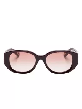 Chlo Eyewear солнцезащитные очки Marcie в овальной оправе, красный