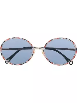 Chlo Eyewear солнцезащитные очки Vitto в круглой оправе, синий