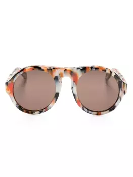 Chlo Eyewear солнцезащитные очки в круглой оправе, оранжевый