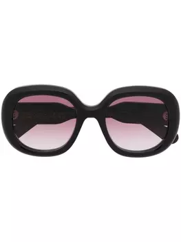Chlo Eyewear солнцезащитные очки в квадратной оправе, черный