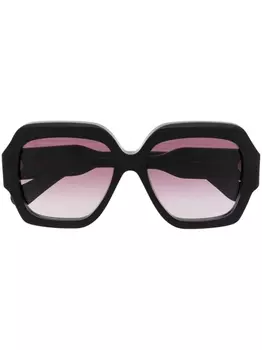 Chlo Eyewear солнцезащитные очки в квадратной оправе, черный