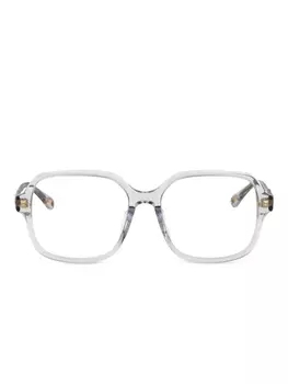 Chlo Eyewear солнцезащитные очки в массивной оправе, белый