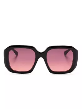 Chlo Eyewear солнцезащитные очки в массивной оправе, красный