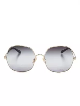 Chlo Eyewear солнцезащитные очки в массивной оправе, золотой