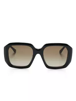 Chlo Eyewear солнцезащитные очки в массивной оправе, зеленый