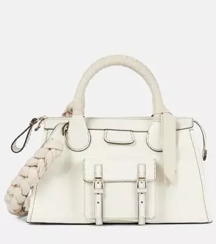 Chlo for mytheresa – плетеная кожаная сумка-тоут edith среднего размера Chlo, белый